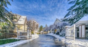 winter snow townhomes